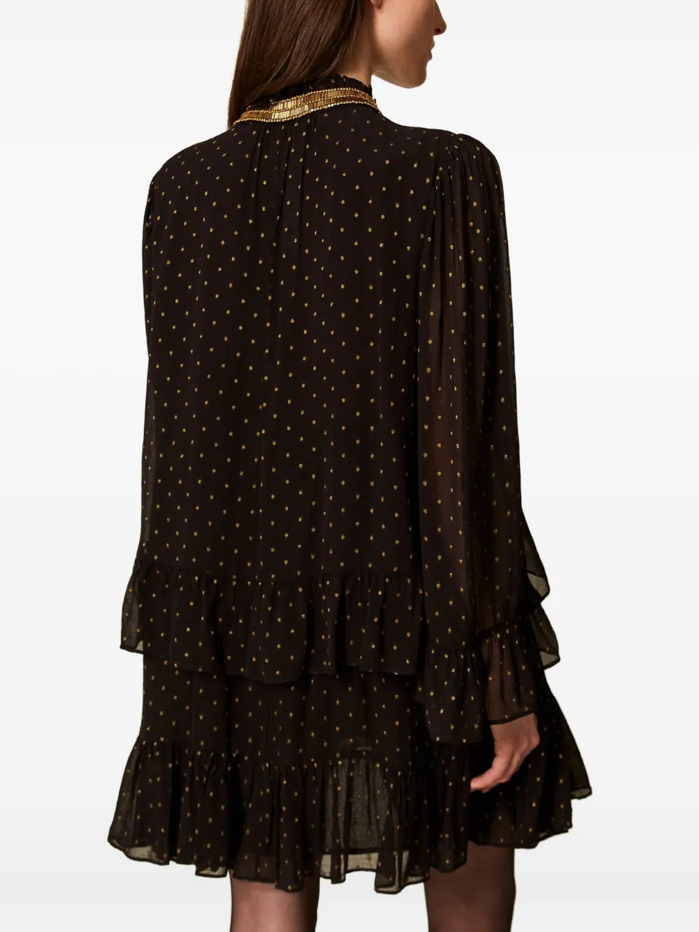 TWINSET Mini-jurk met ruches Zwart