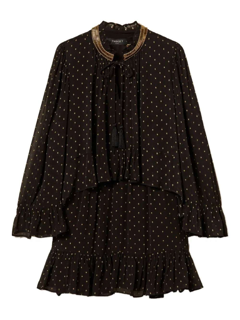 TWINSET Abito in georgette - Nero