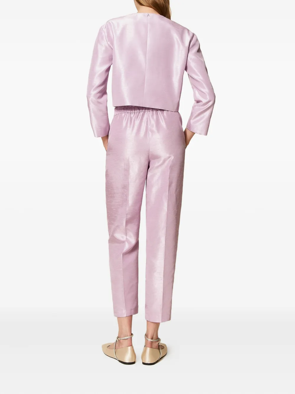  Twinset Shantung Cropped Jacket - Pink 