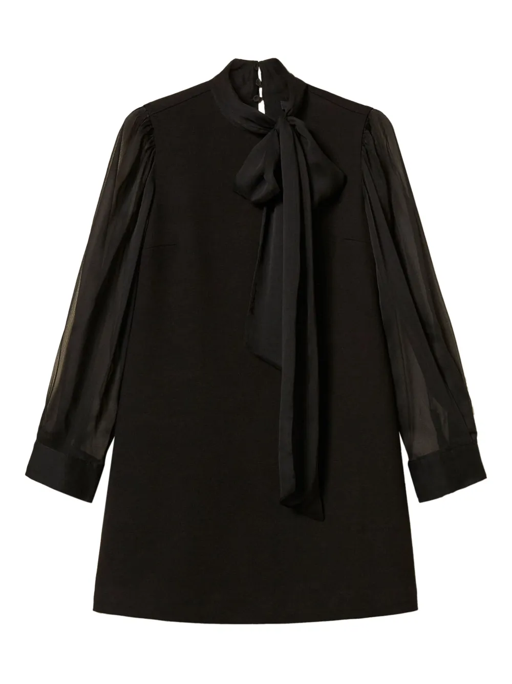 TWINSET Abito corto con fiocco - Nero