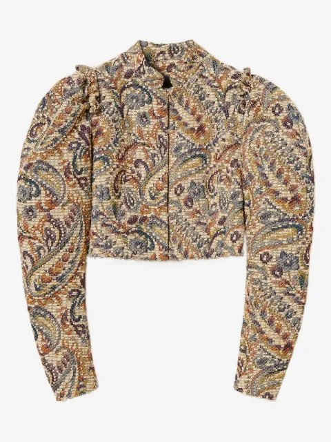 TWINSET paisley puff-sleeve jacket