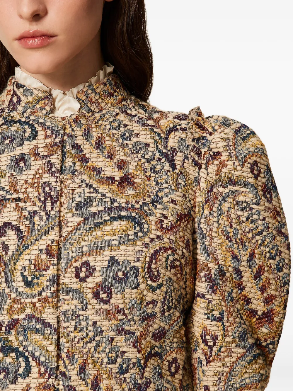 TWINSET Jack met pofmouwen en paisley-print Beige