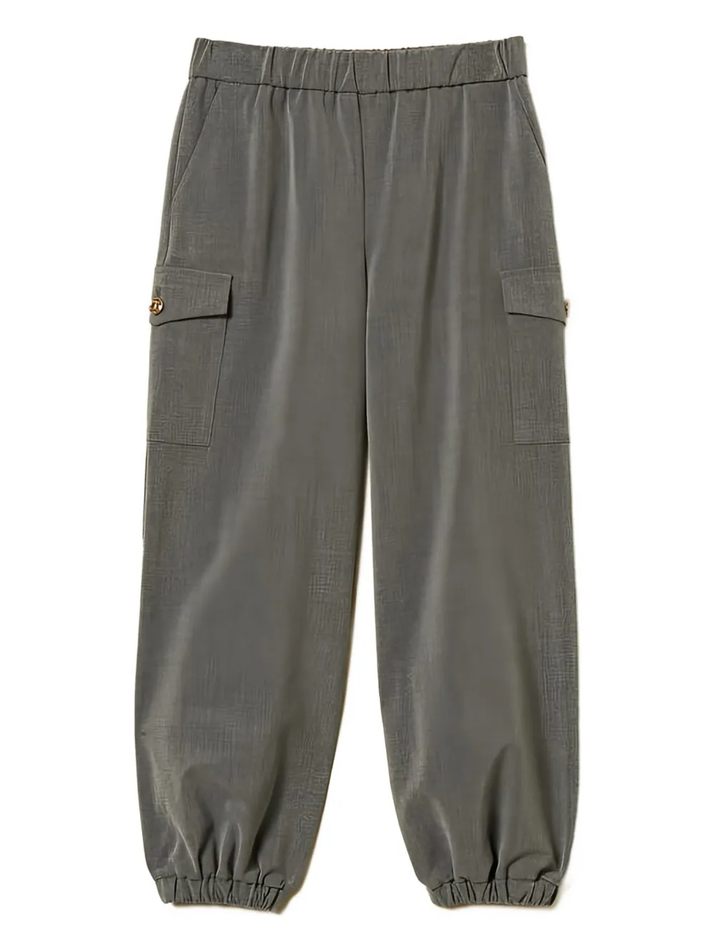 TWINSET Kids elasticated-cuff cargo trousers - 11727 GREY