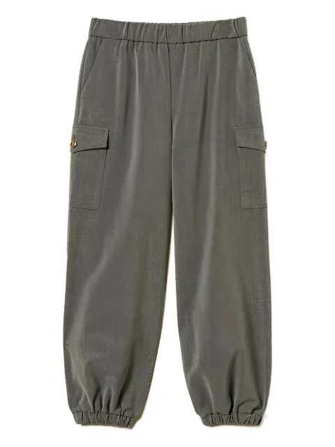 TWINSET Kids elasticated-cuff cargo trousers