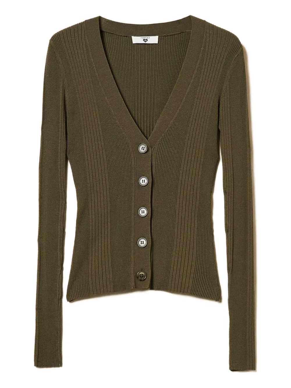 TWINSET Cardigan a coste - Verde