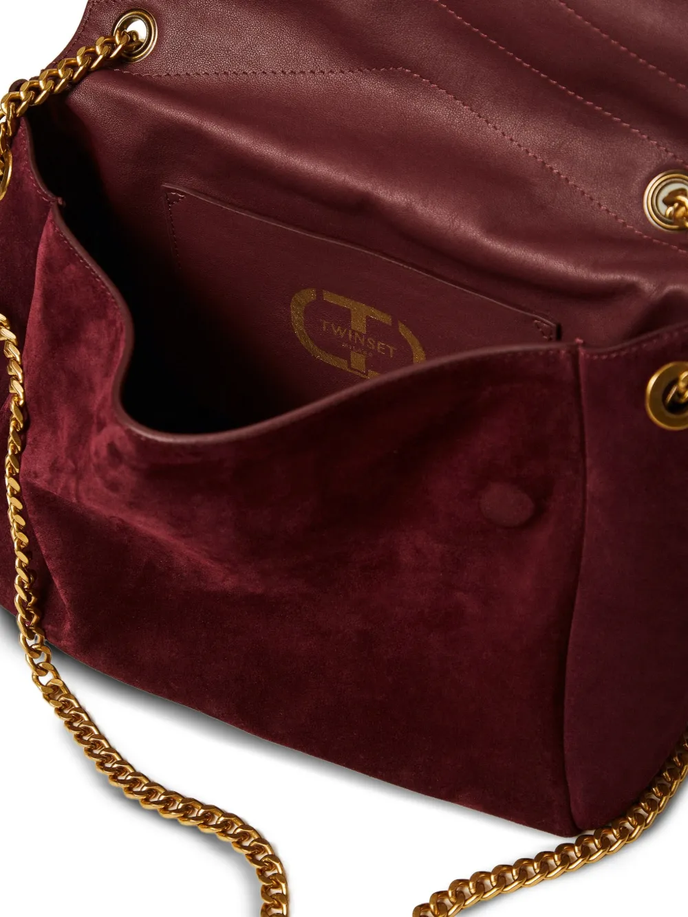 TWINSET Dreamy gewatteerde schoudertas met ketting Rood