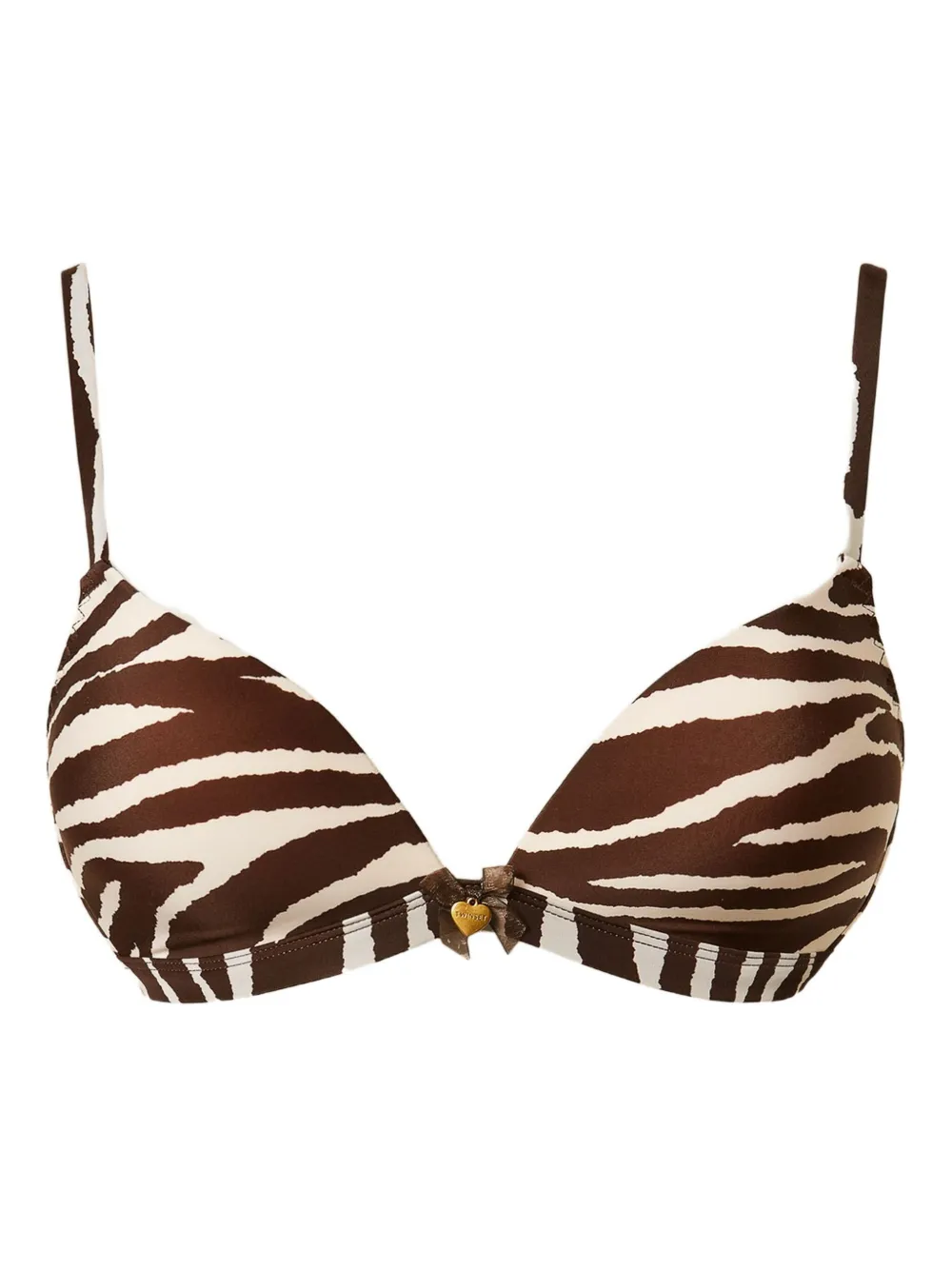 TWINSET Triangel bh met zebraprint Bruin