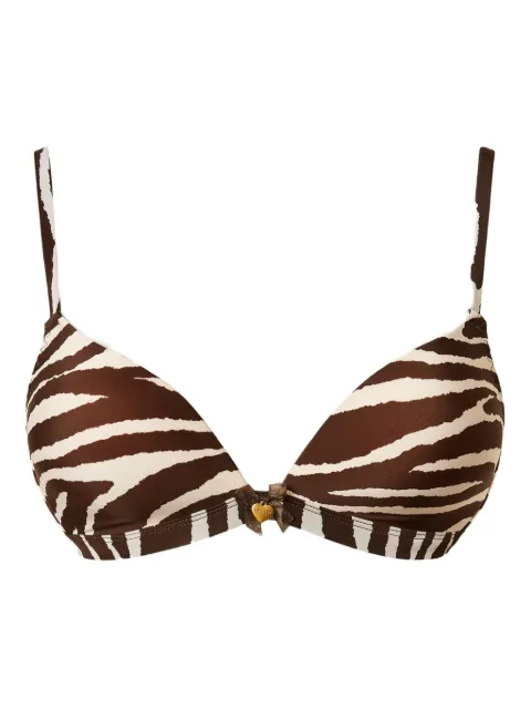 TWINSET zebra-print triangle bra