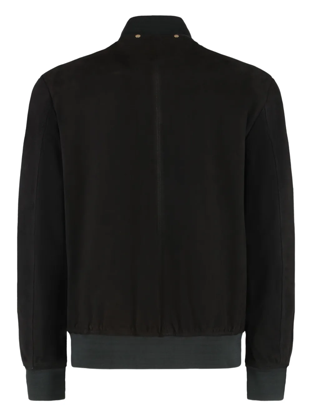 Paul Smith suede zip-fastening bomber jacket Zwart