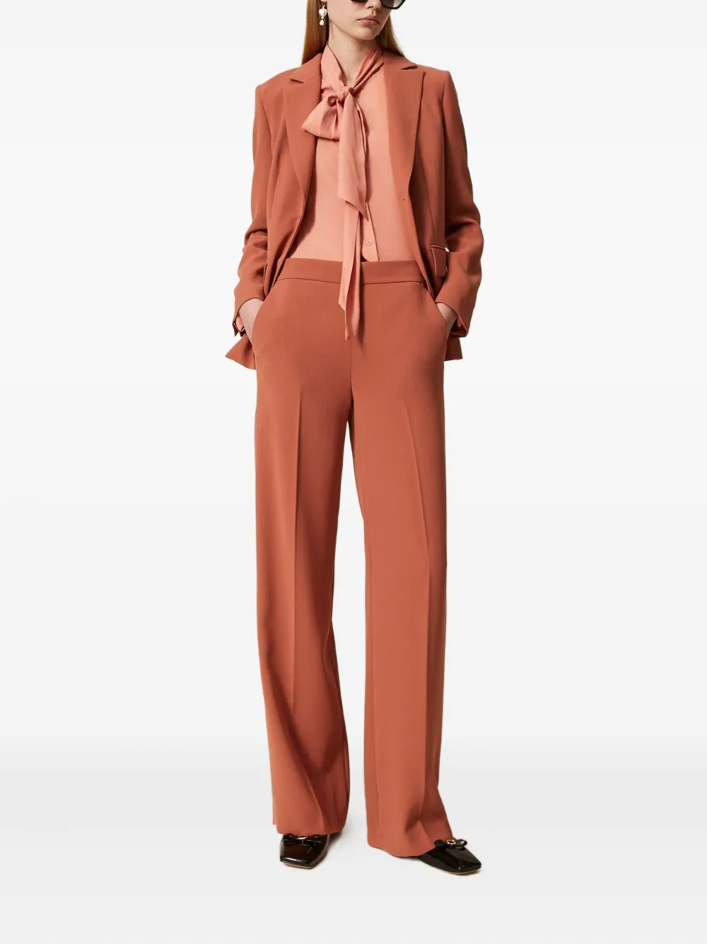 TWINSET Palazzo broek Bruin