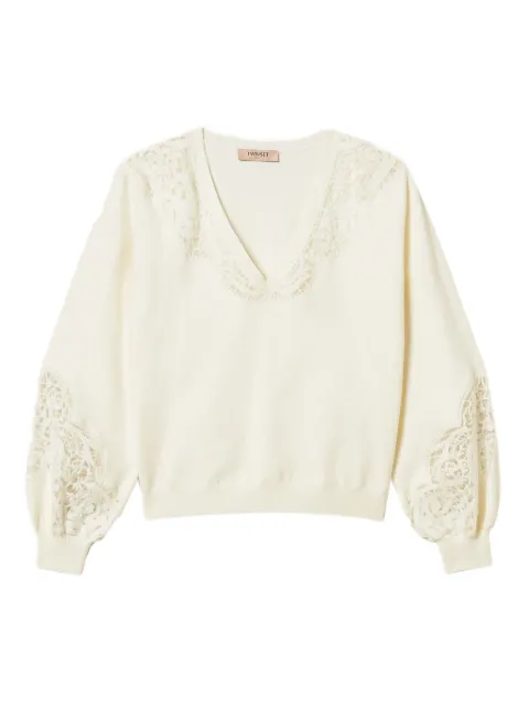 TWINSET embroidered v-neck sweater
