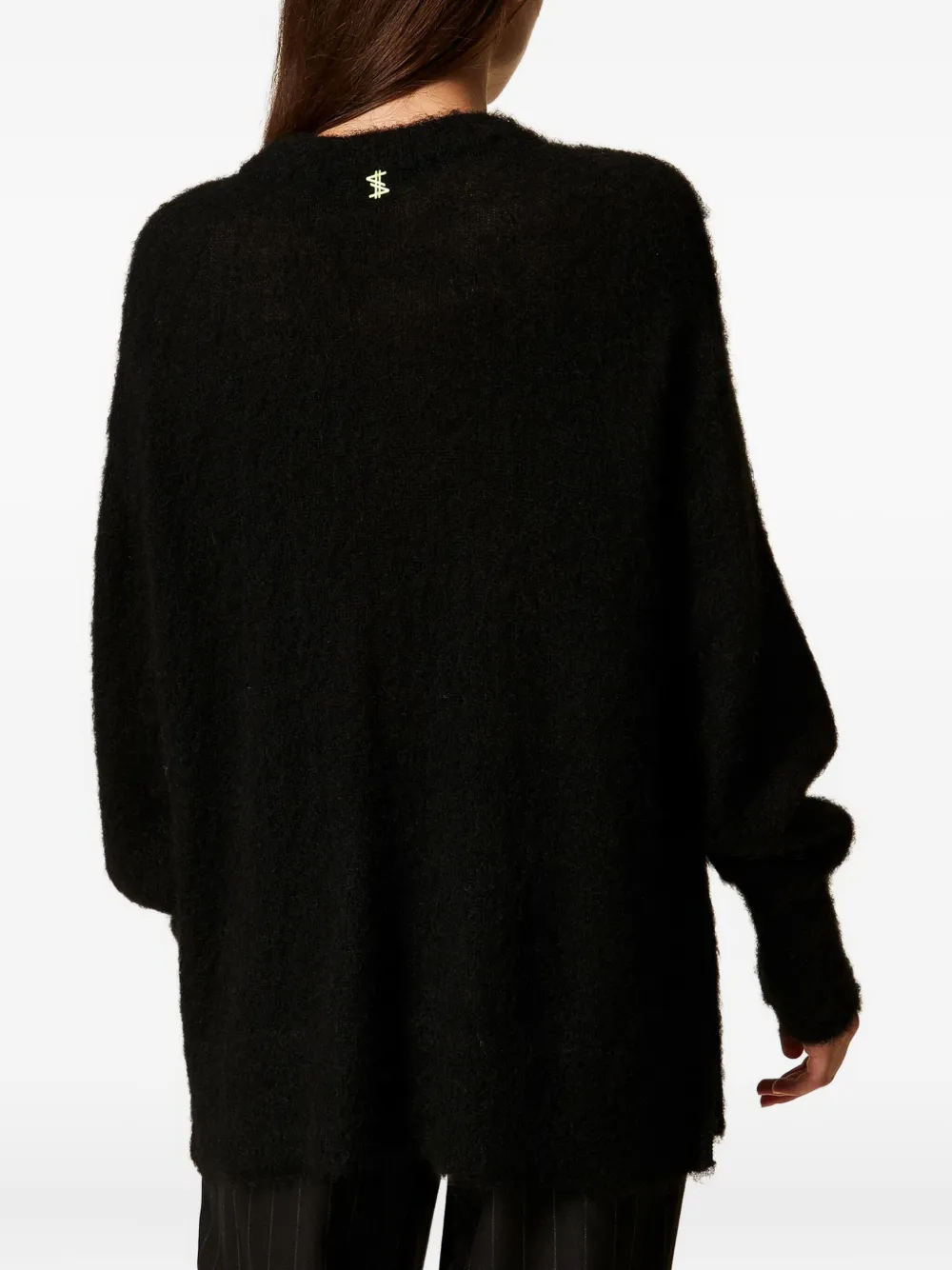 TWINSET Sweater met geborduurde vlinder Zwart