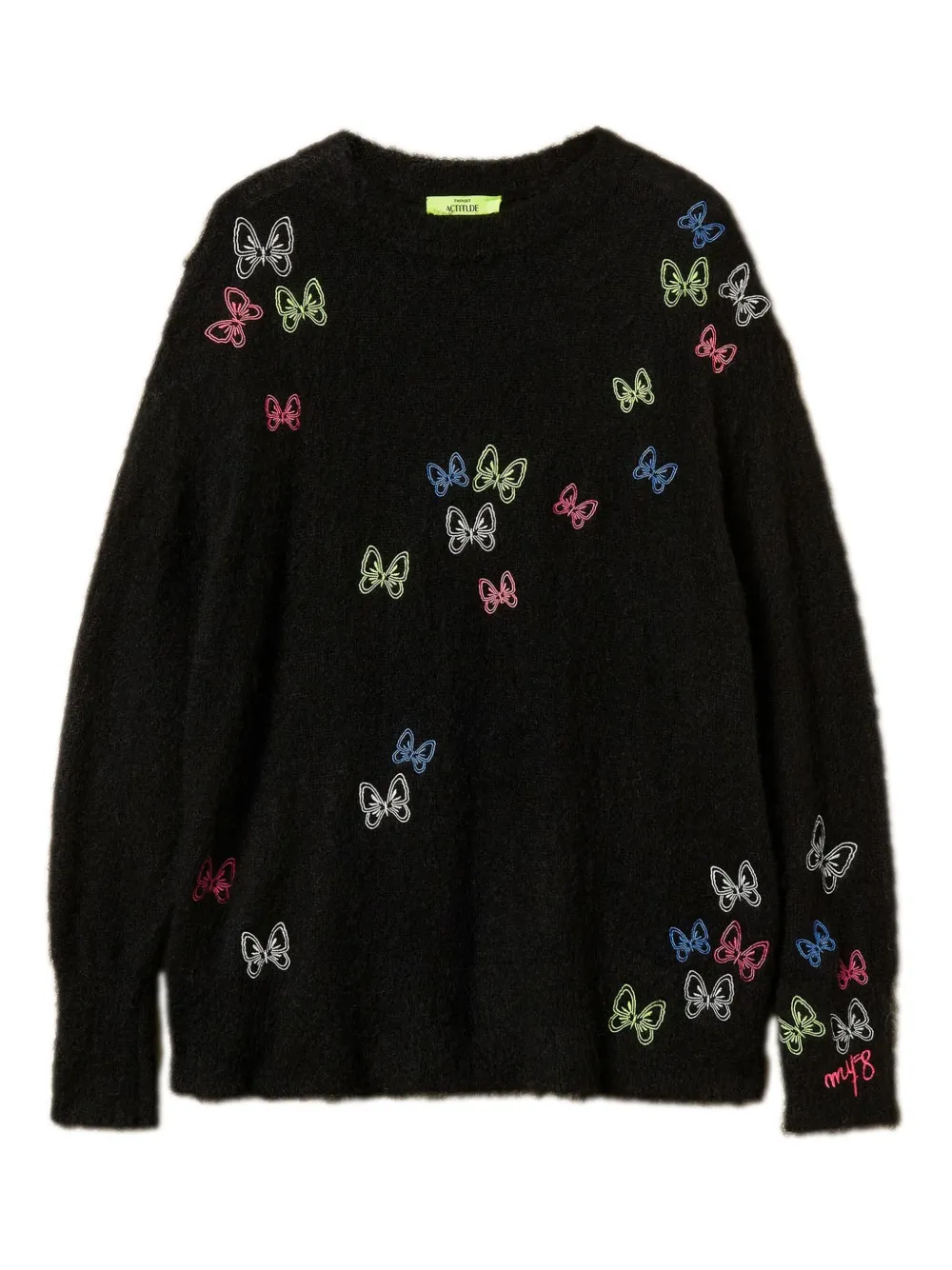 TWINSET butterfly-embroidered sweater | Black | Image 1