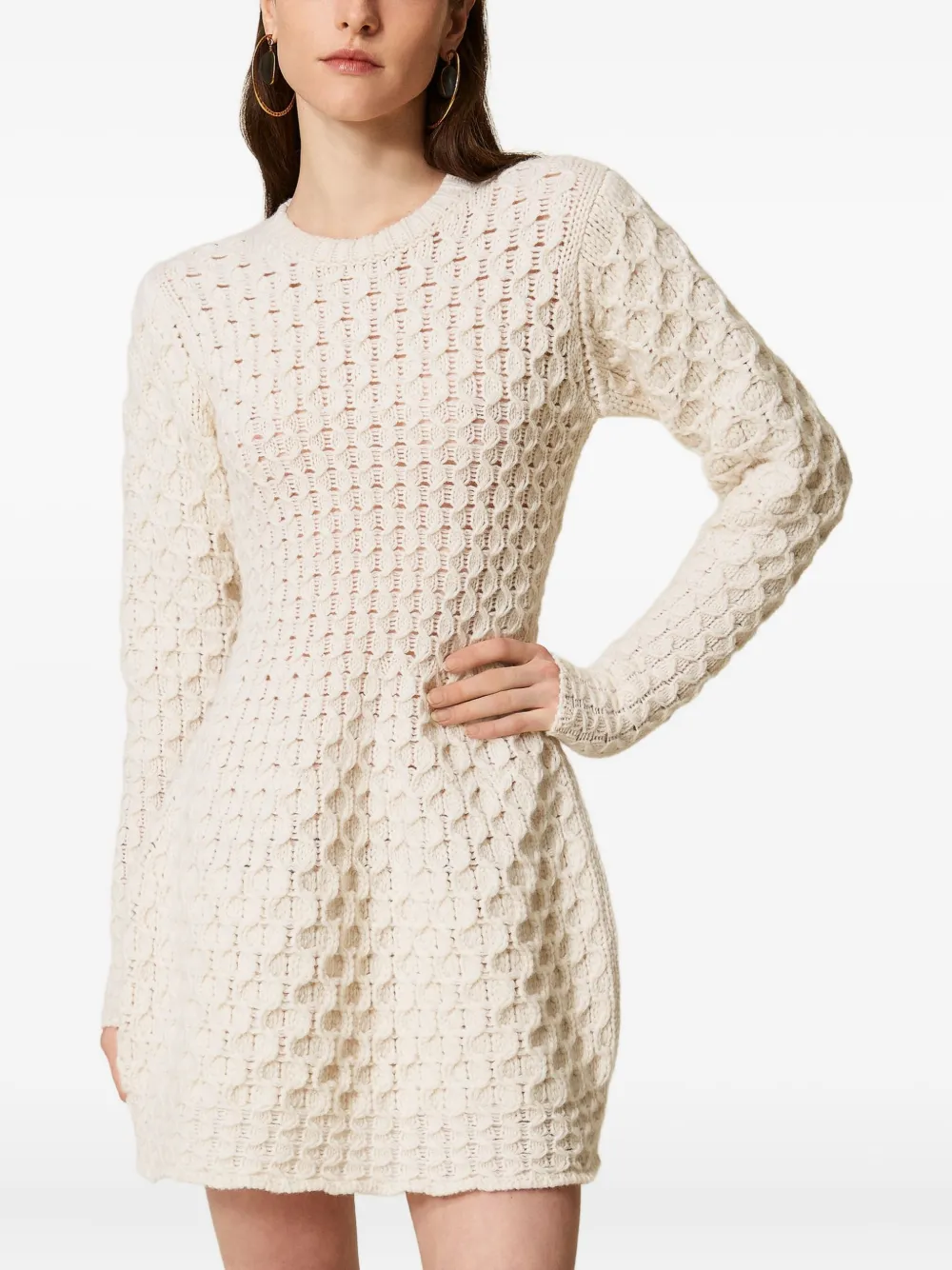 TWINSET Jurk met open rug - Beige