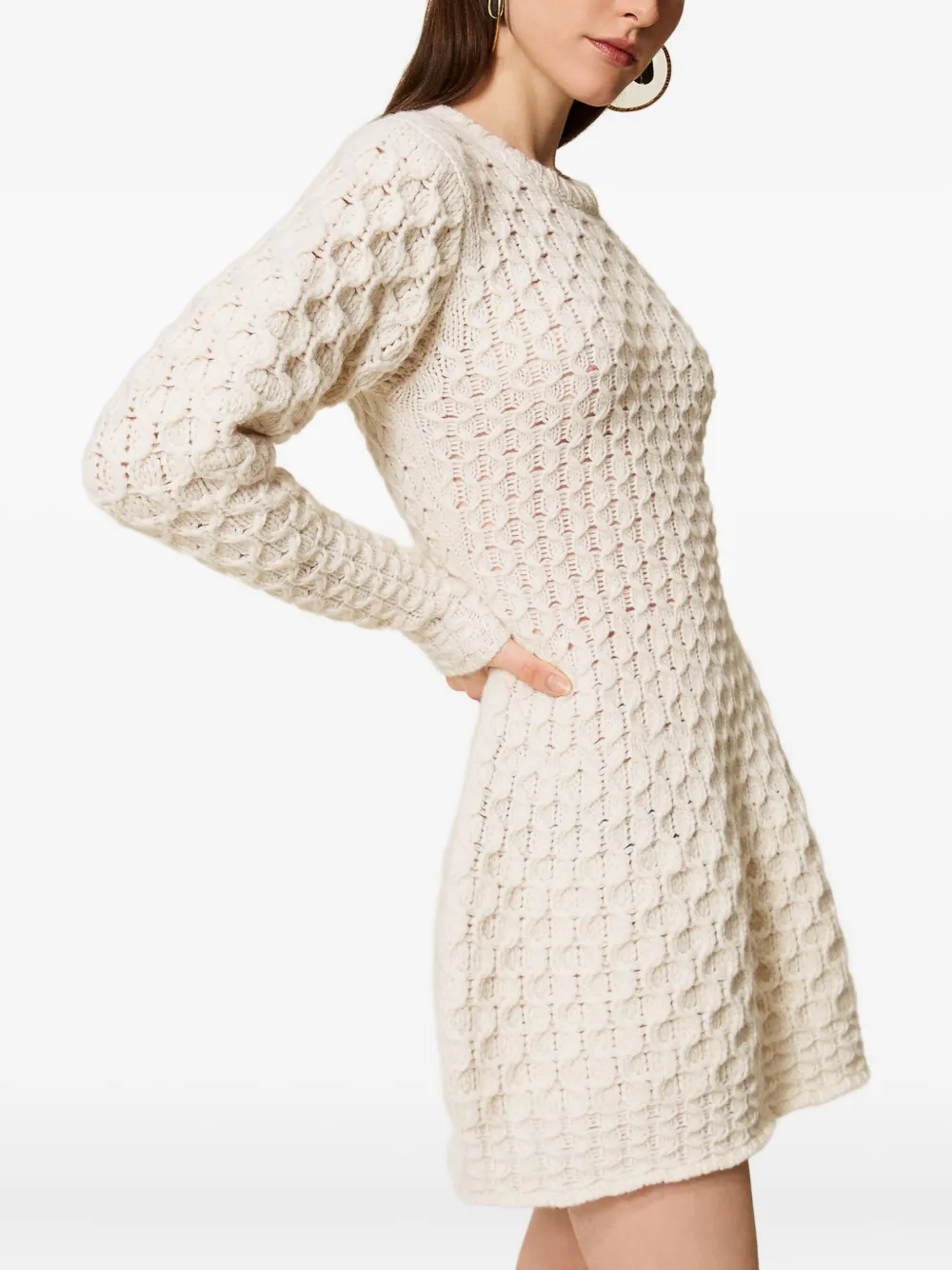 TWINSET Jurk met open rug Beige