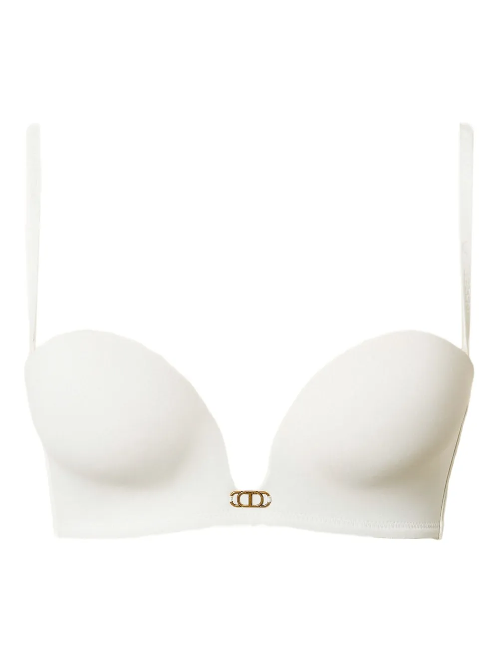 TWINSET Top bikini a fascia Oval T - Bianco