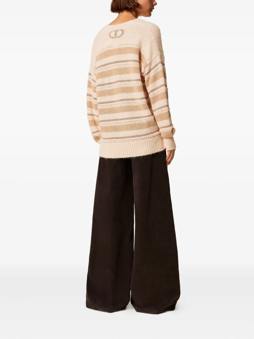 TWINSET Ribfluwelen broek Bruin