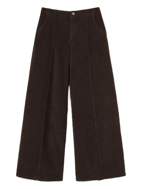 TWINSET pantalones de pana anchos