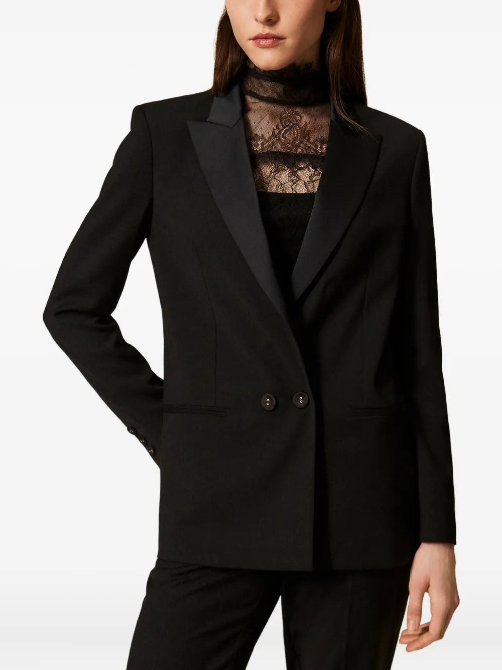 TWINSET Blazer met dubbele rij knopen Zwart