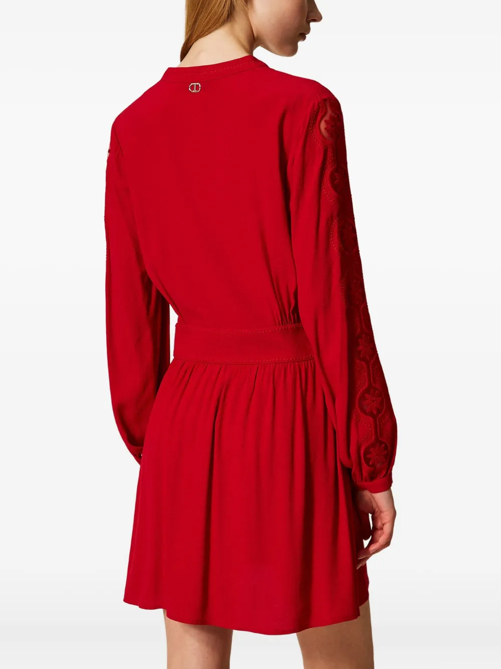 TWINSET Mini-jurk met V-hals Rood
