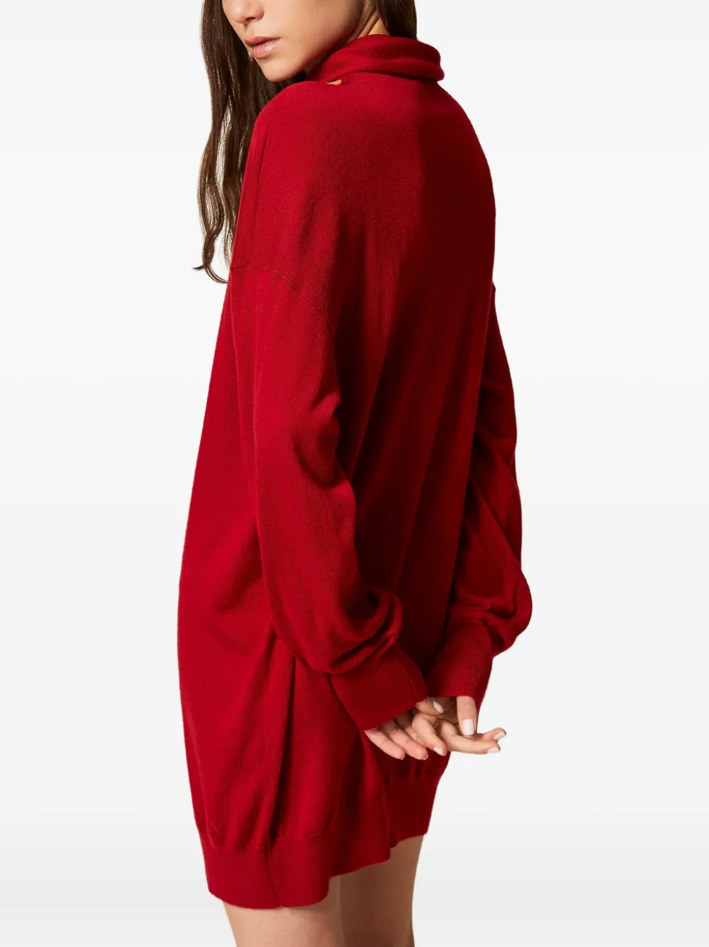 TWINSET Uitgesneden mini-jurk Rood