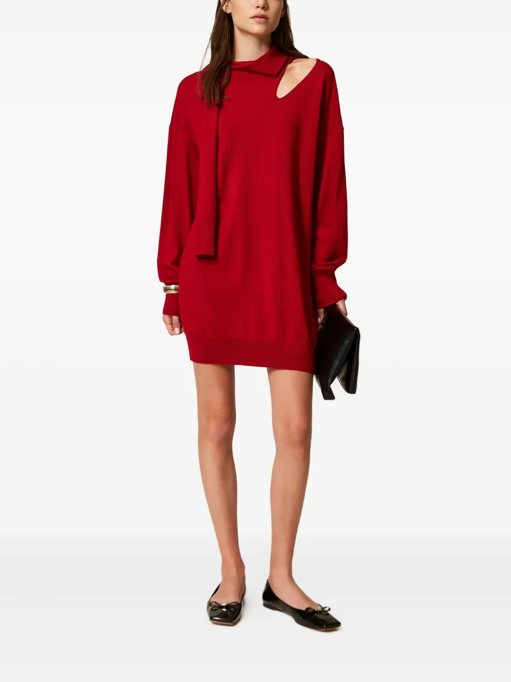 TWINSET Uitgesneden mini-jurk - Rood