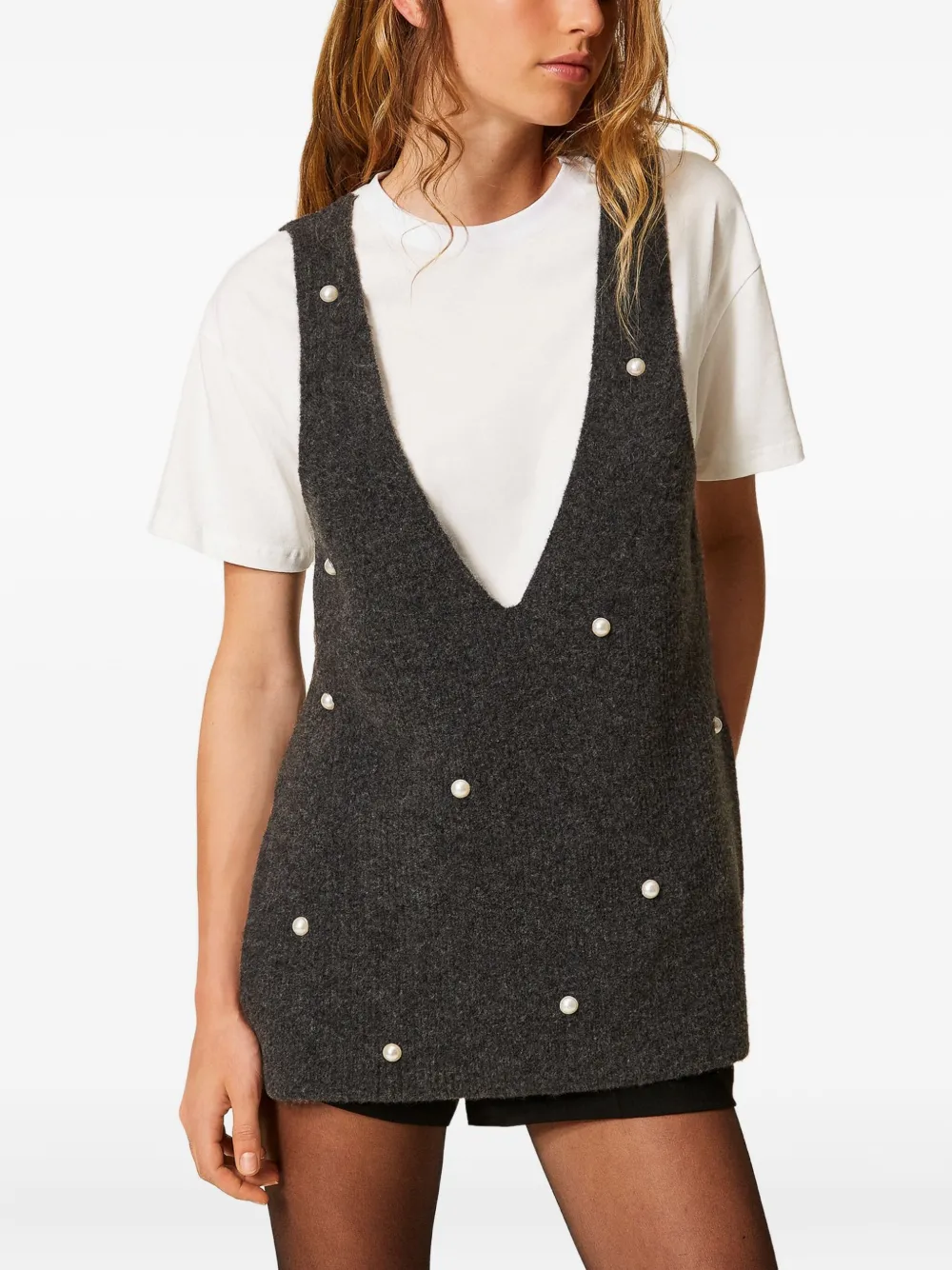 TWINSET embellished V-neck T-shirt | T-shirts & Jerseys | Image 2