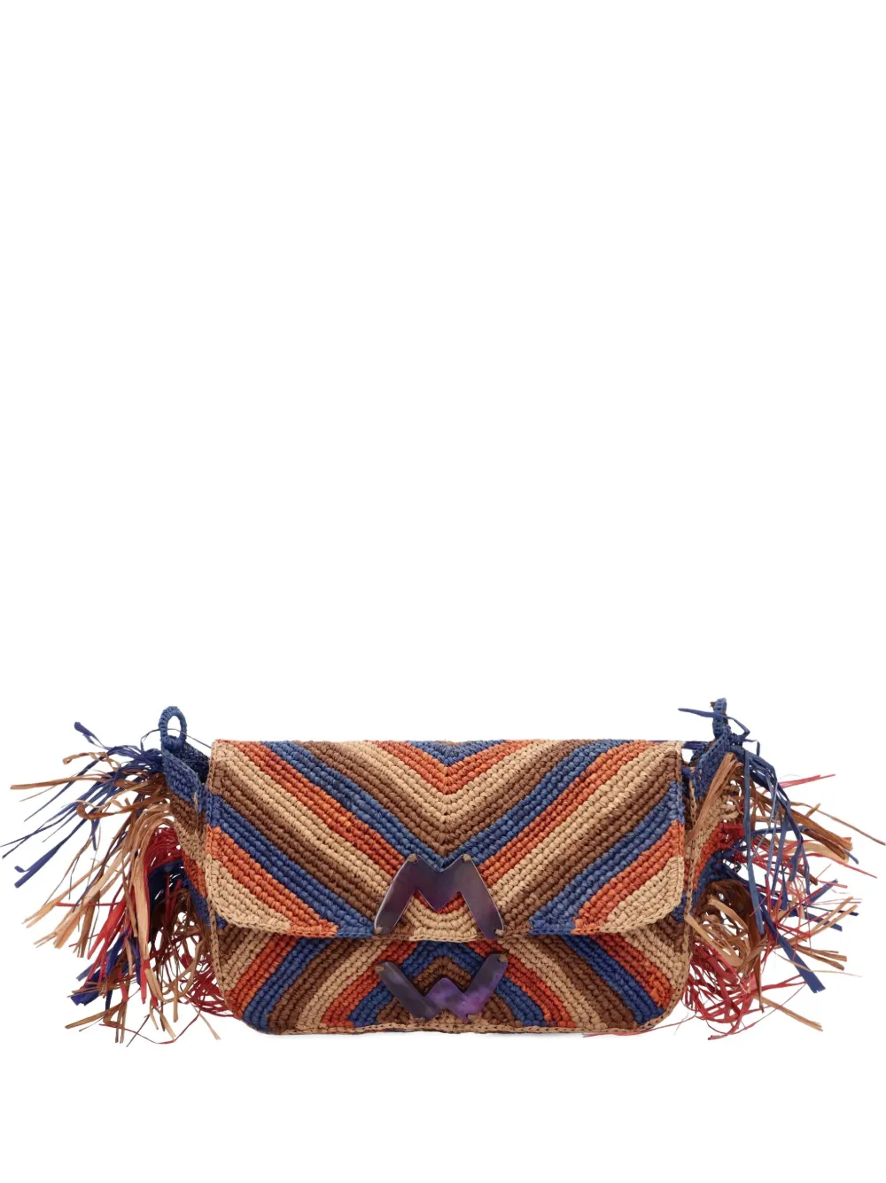 Made For A Woman Chevron-pattern Cross-body Bag In Neutral