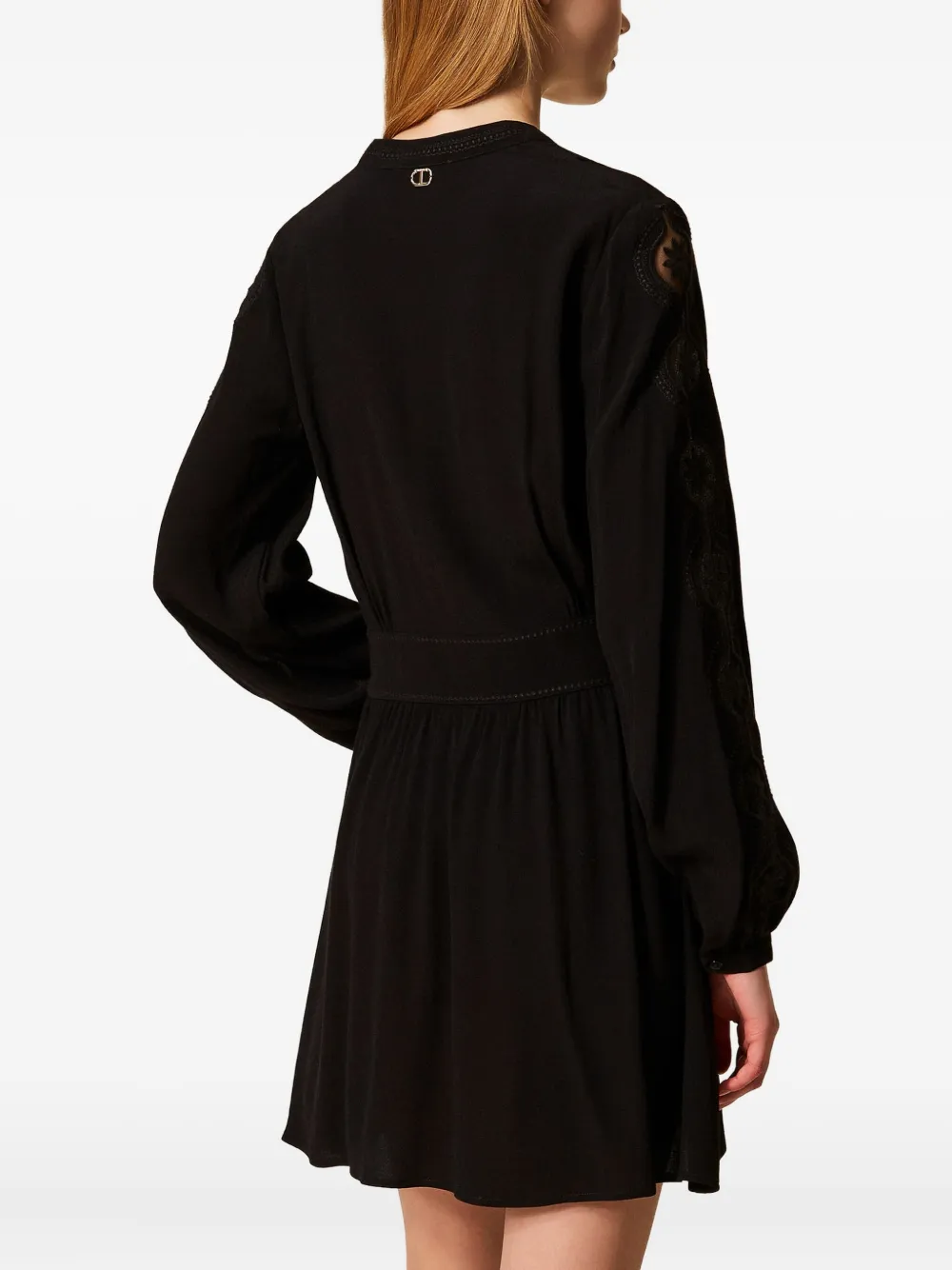TWINSET Mini-jurk met V-hals Zwart