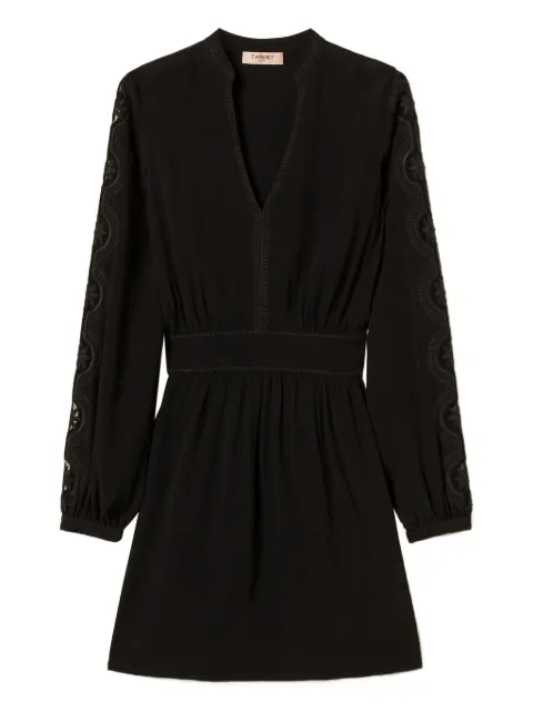 TWINSET embroidered V-neck mini dress