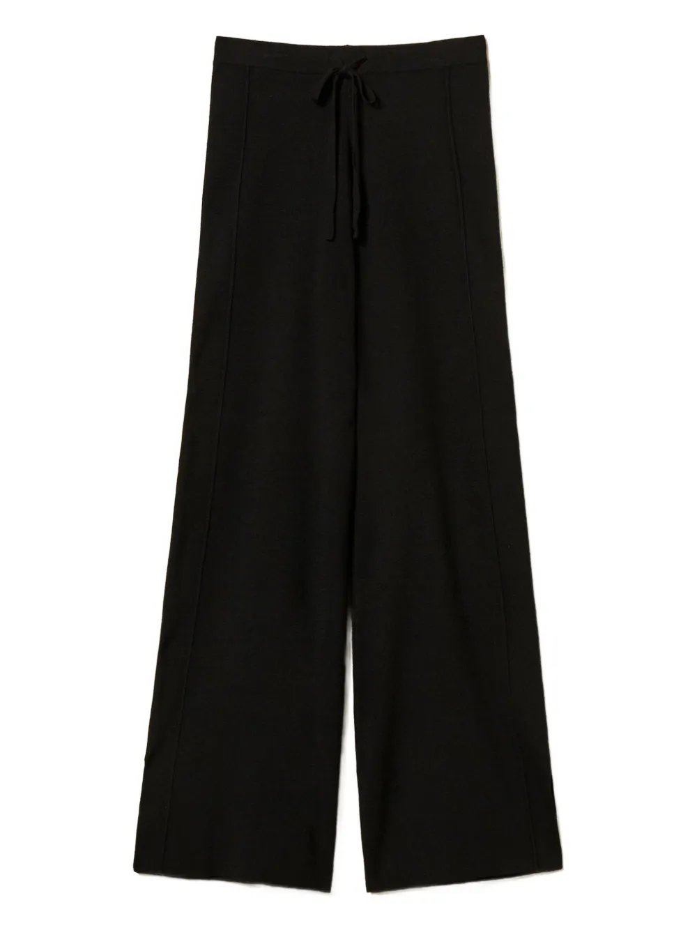 TWINSET drawstring side slits trousers - Nero