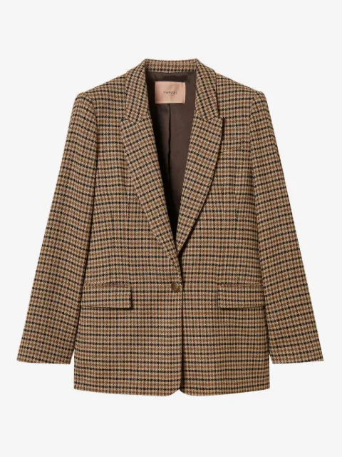 TWINSET enkeltradet ternet blazer