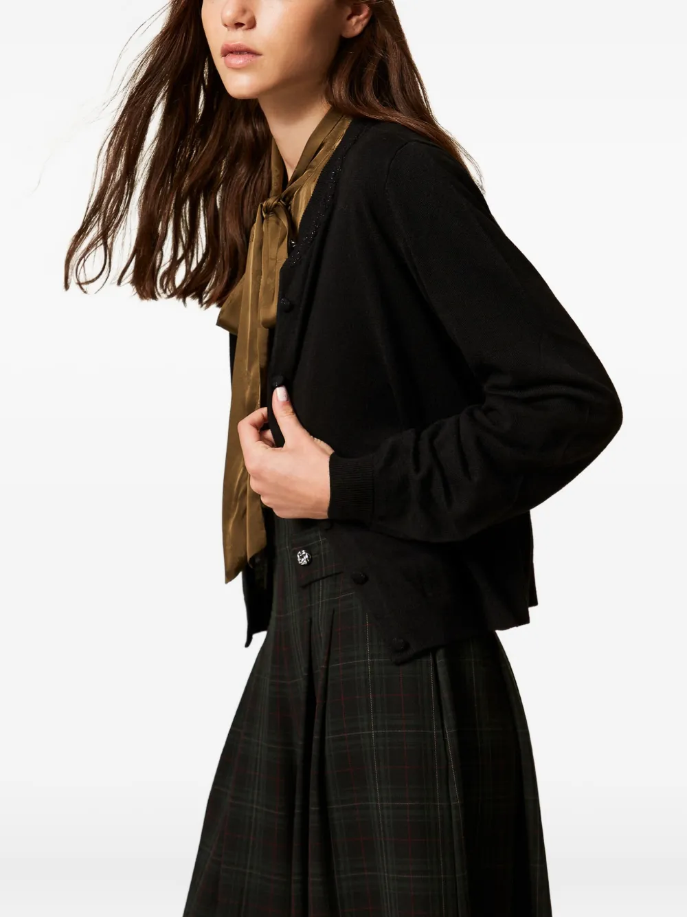 TWINSET Vest met ronde hals Zwart