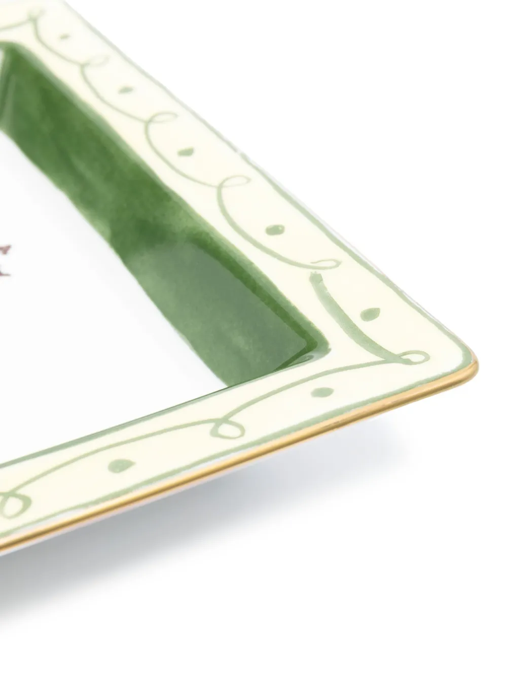 Ginori 1735 Mermaid-border Porcelain Tray (l 25cm X D 25cm) In Multi
