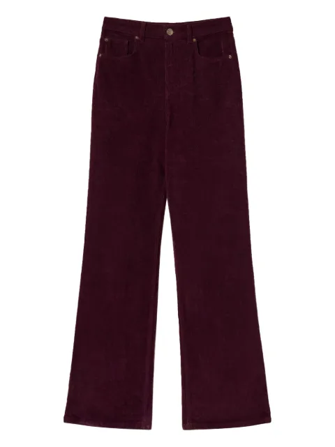 TWINSET pantalon en velours côtelé à coupe cinq poches