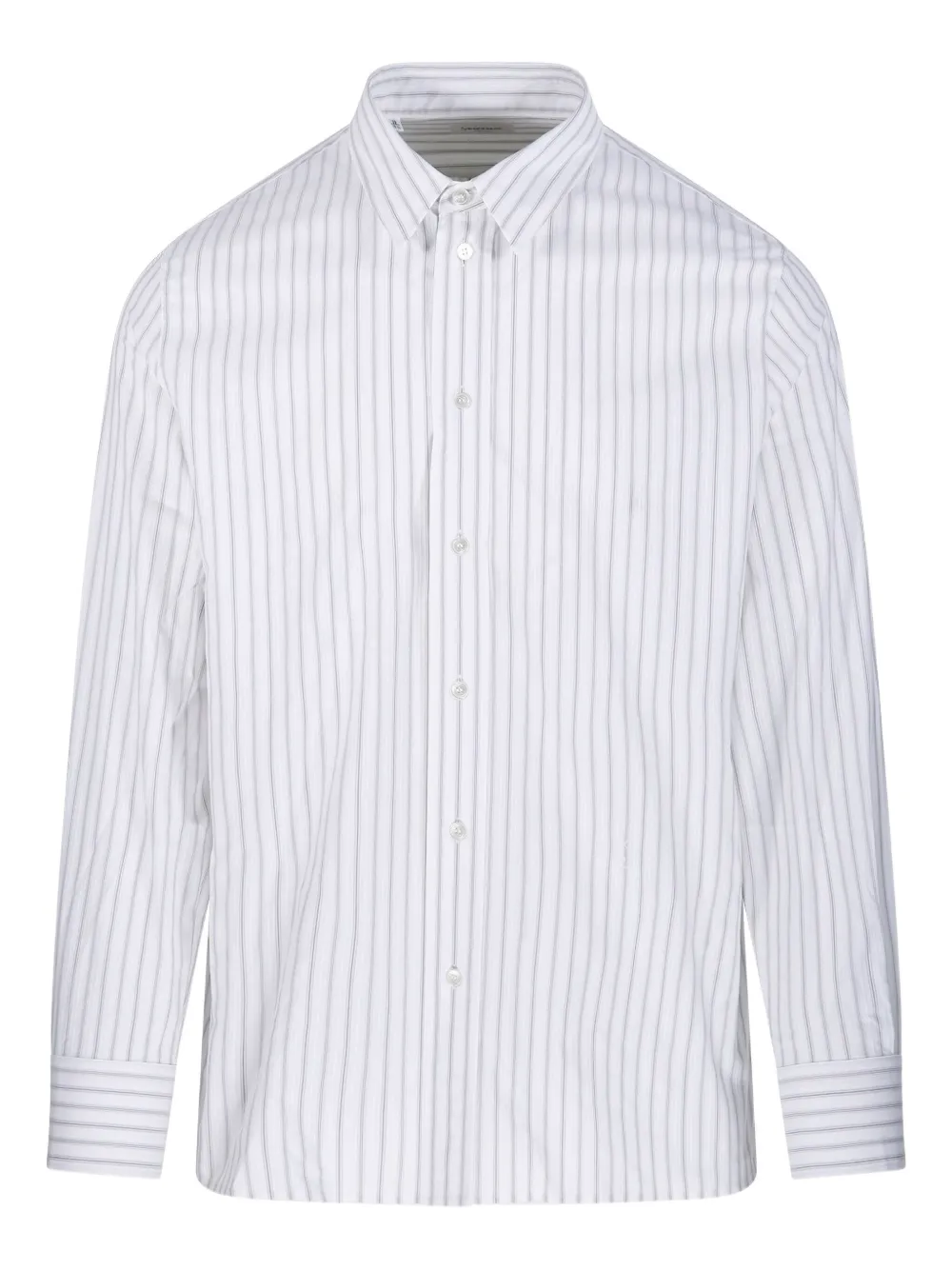 Saint Laurent striped long-sleeve shirt Wit