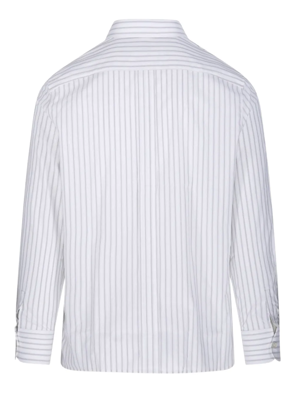Saint Laurent striped long-sleeve shirt Wit
