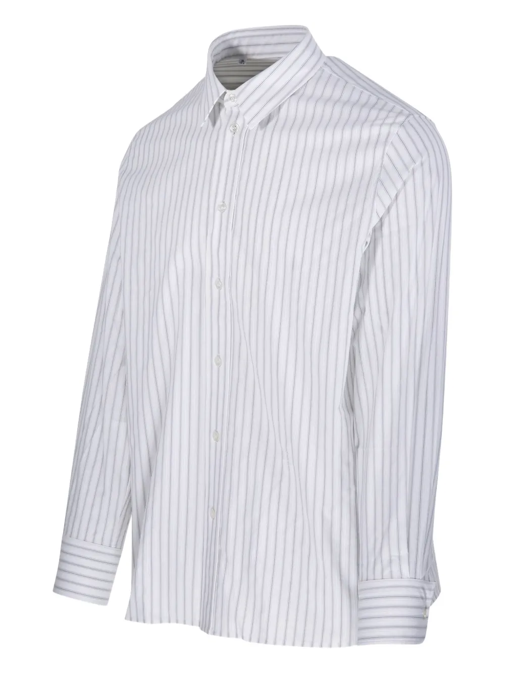 Saint Laurent striped long-sleeve shirt Wit