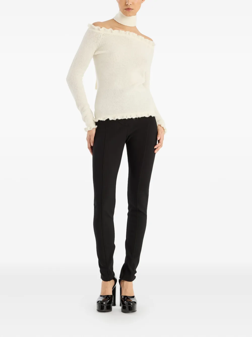 ROTATE BIRGER CHRISTENSEN Off-shoulder top met ruches - Beige