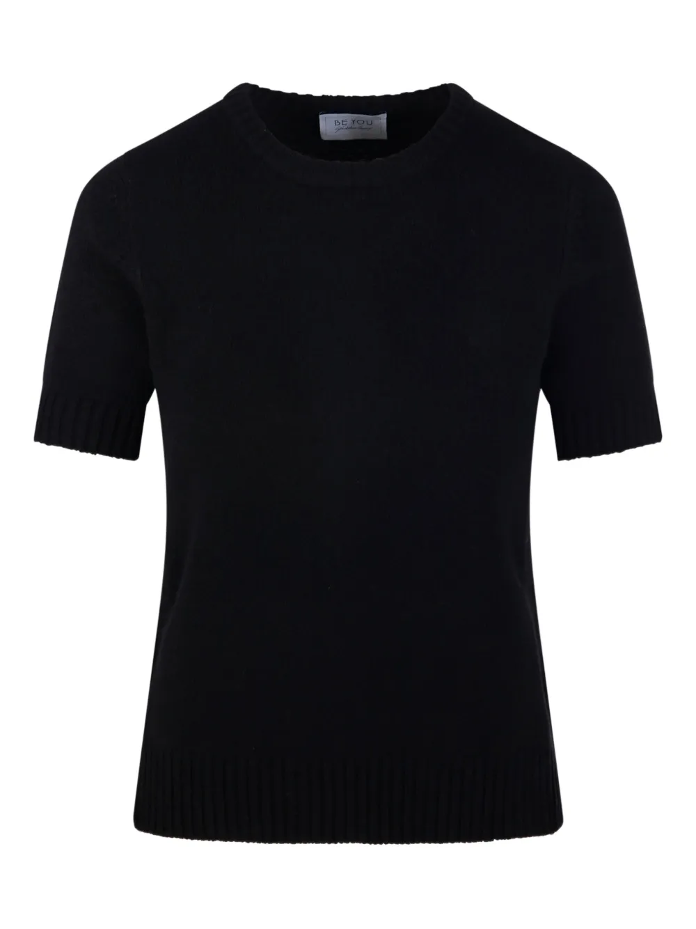 Beyou Short-sleeve Round-neck Jumper In Multi