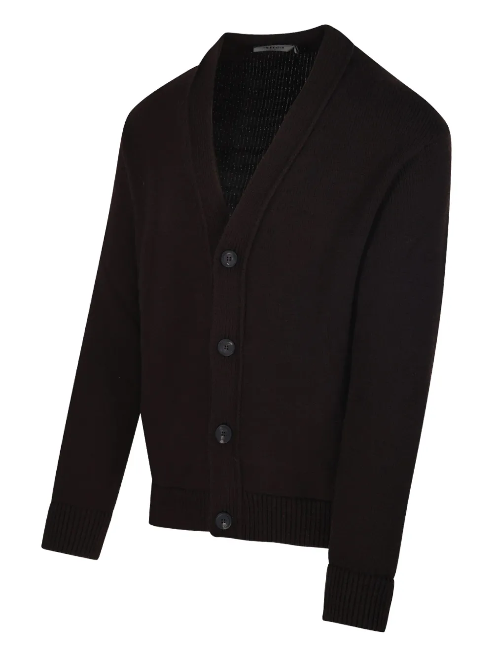 Altea Buttoned V-neck Cardigan In Brown