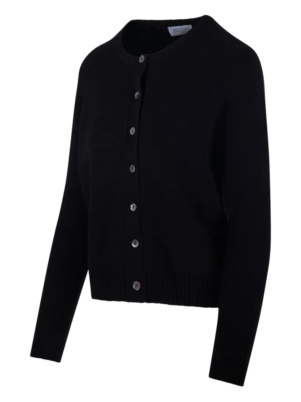 Beyou Button-front Cardigan In Black