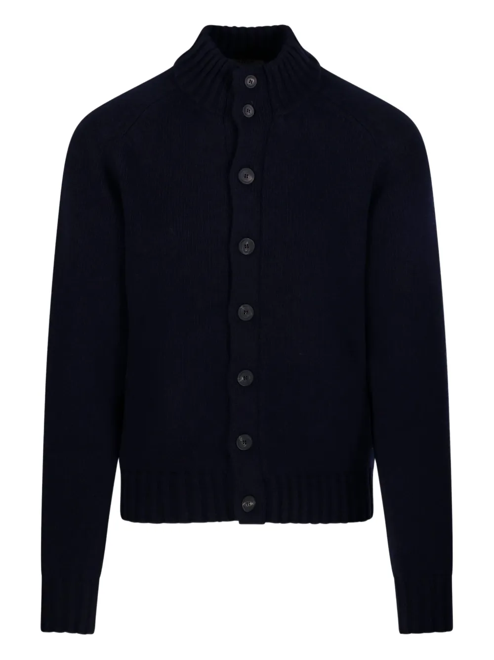 Altea mock-neck buttoned cardigan Blauw