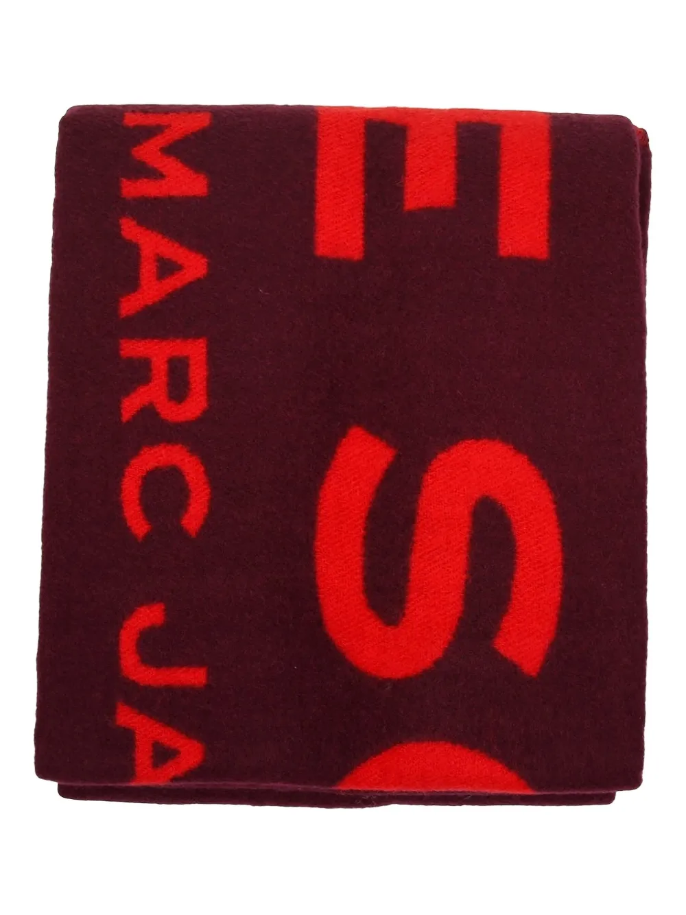Marc Jacobs Sciarpa con logo e frange - Rosso