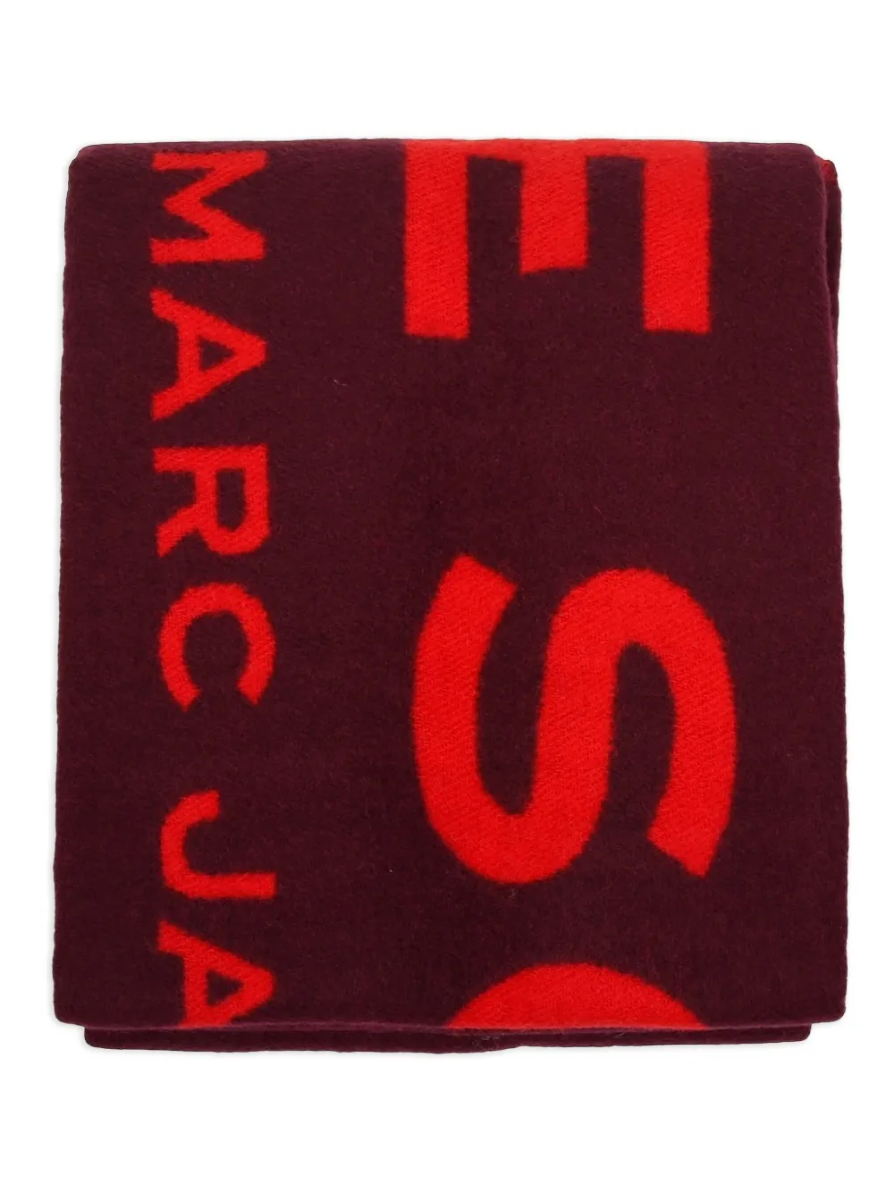Marc Jacobs ロゴ フリンジ スカーフ - レッド Marc Jacobs ロゴ フリンジ スカーフ - レッド