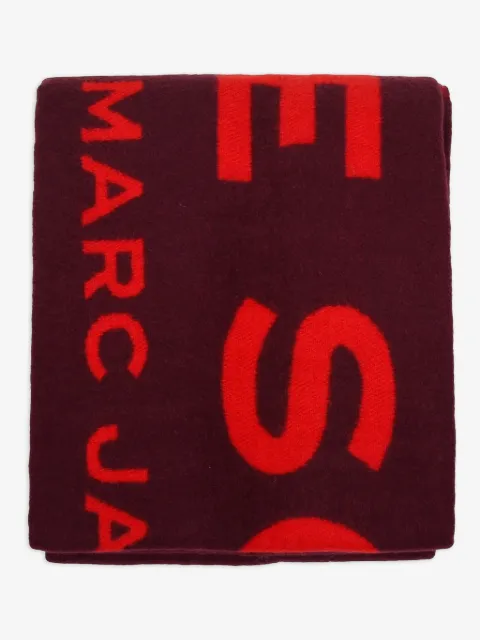 Marc Jacobs logo fringed scarf