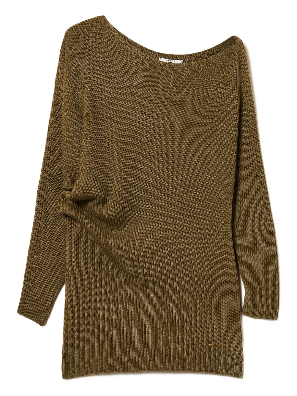 TWINSET asymmetric ribbed sweater | Green | Image 1