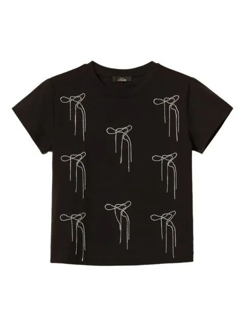 TWINSET bow embroidered T-shirt