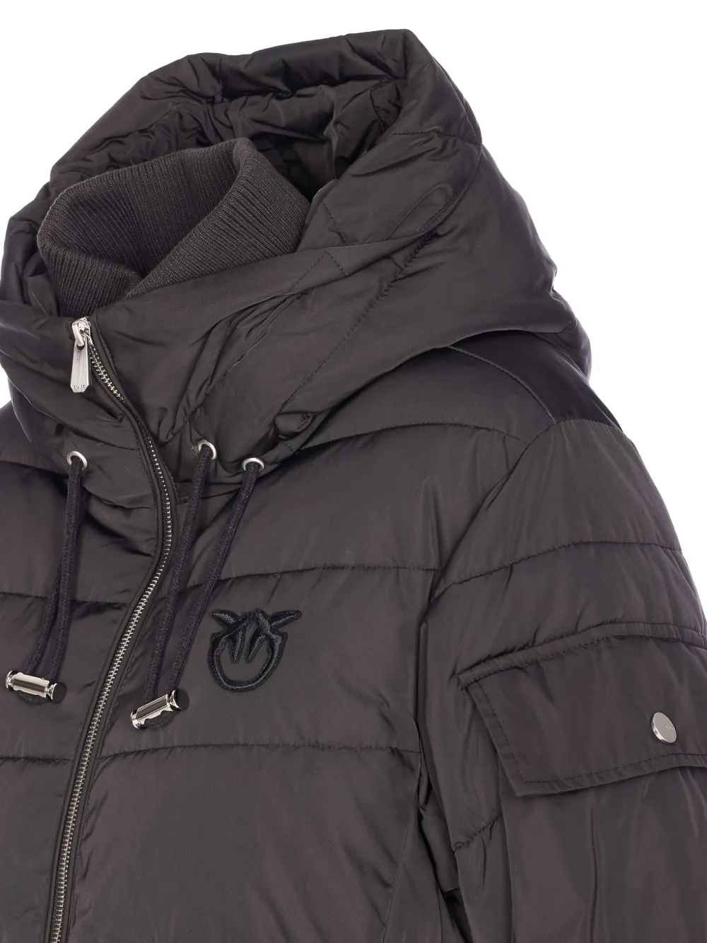 PINKO hooded puffer jacket Grijs