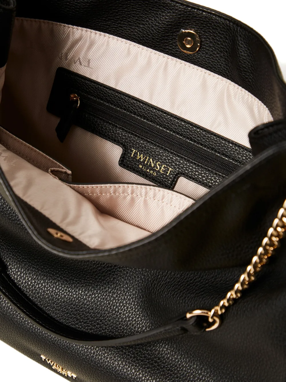 TWINSET Schoudertas met kettingband Zwart